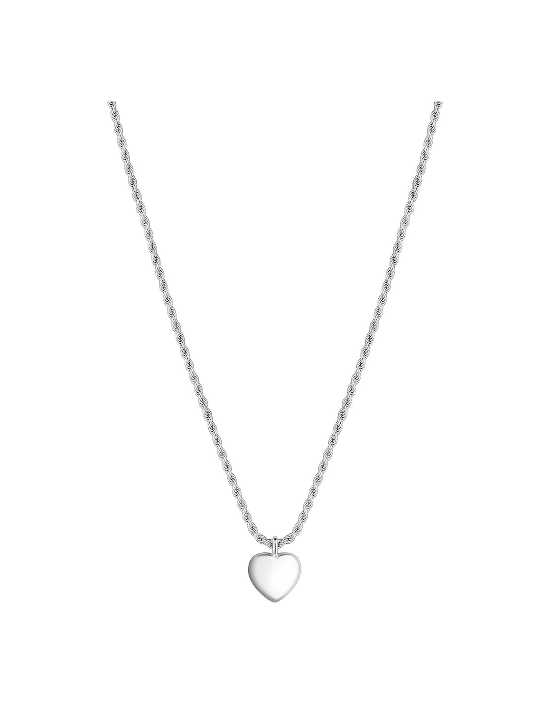Sterling Silver 925 Polished Heart Necklace, 3 of 2