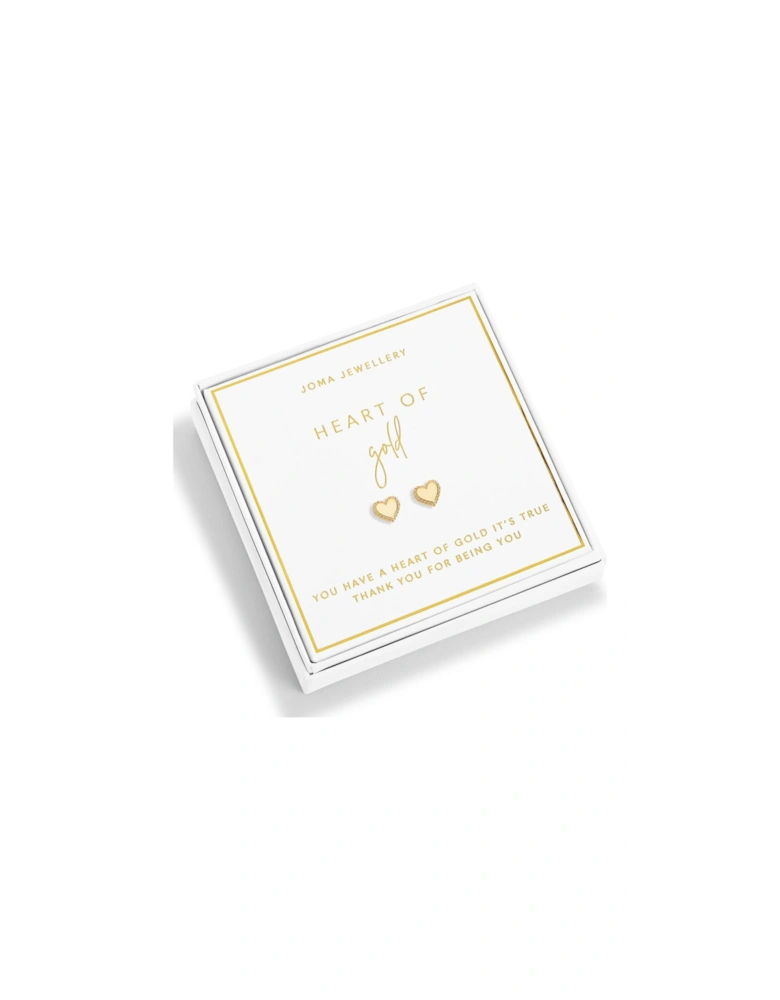 Beautifully Boxed Earrings Heart Of Gold