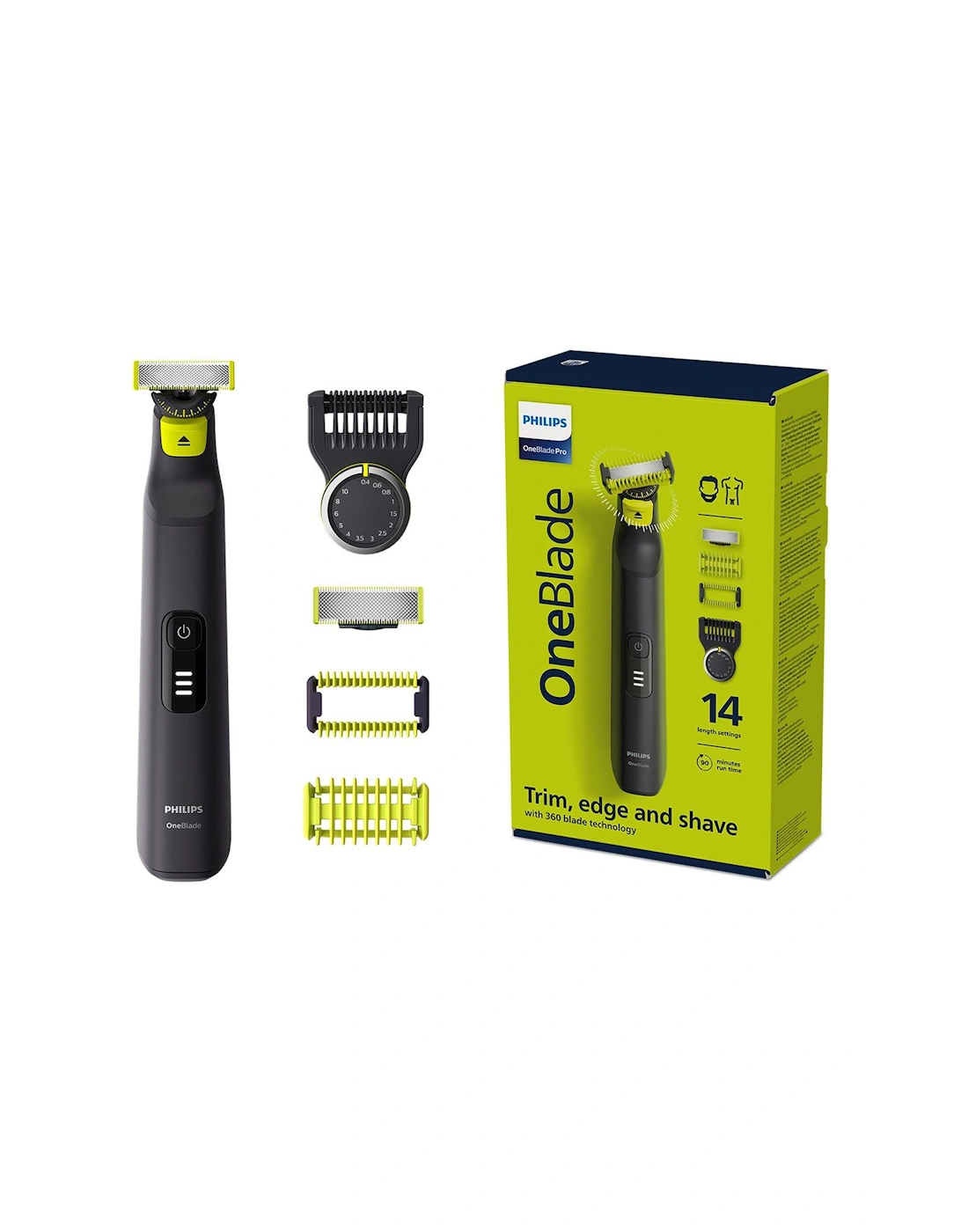 OneBlade Pro 360 for Face & Body with 14-in-1 Adjustable Comb - Trim, Edge, Shave, QP6541/15, 3 of 2
