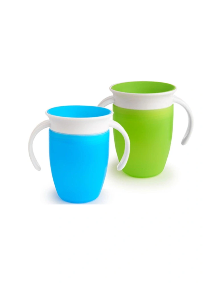 Miracle 360 Trainer Cup, 7oz/207ml - 2 Pack (Blue/Green)