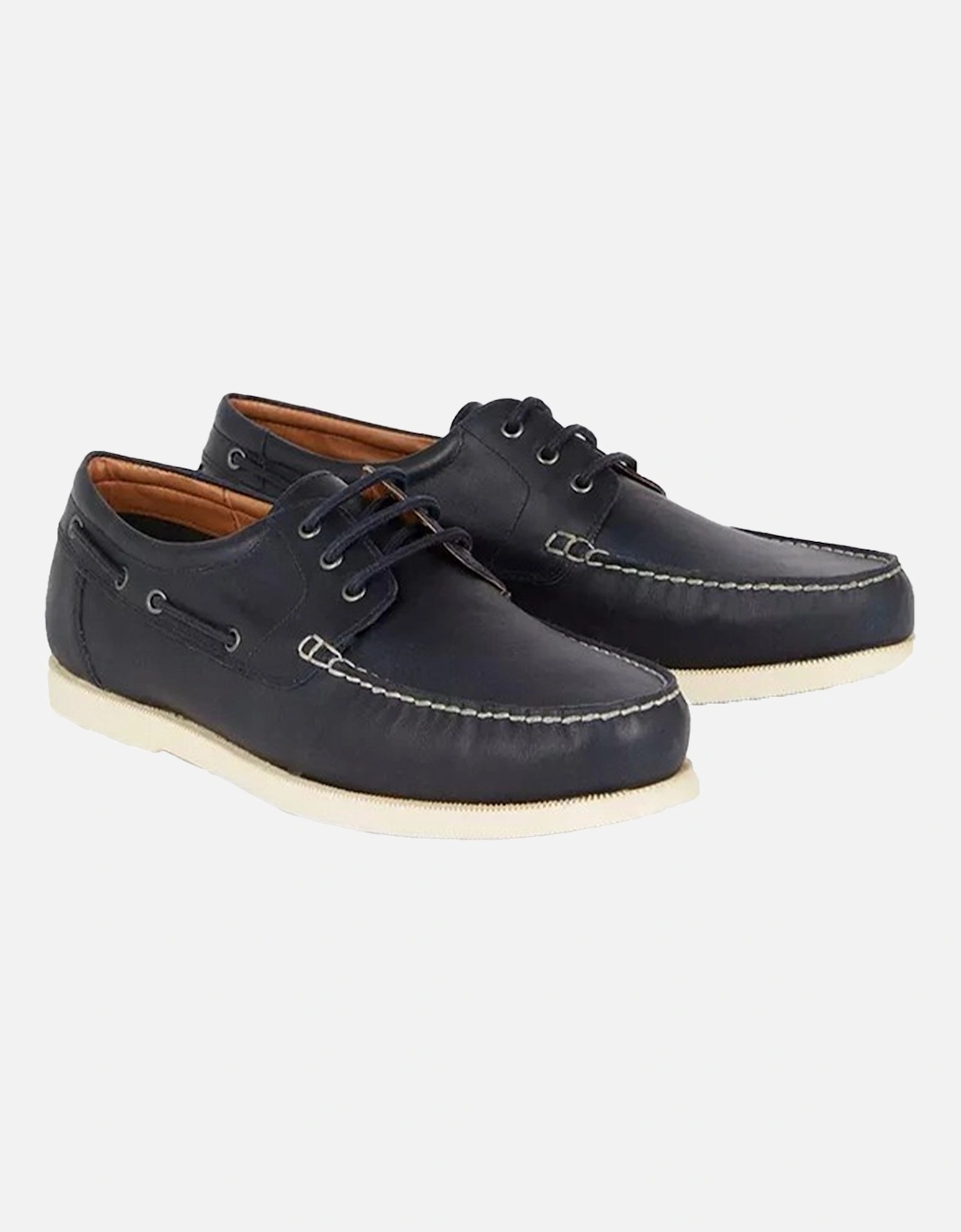 Mens Leather Boat Shoes, 3 of 2
