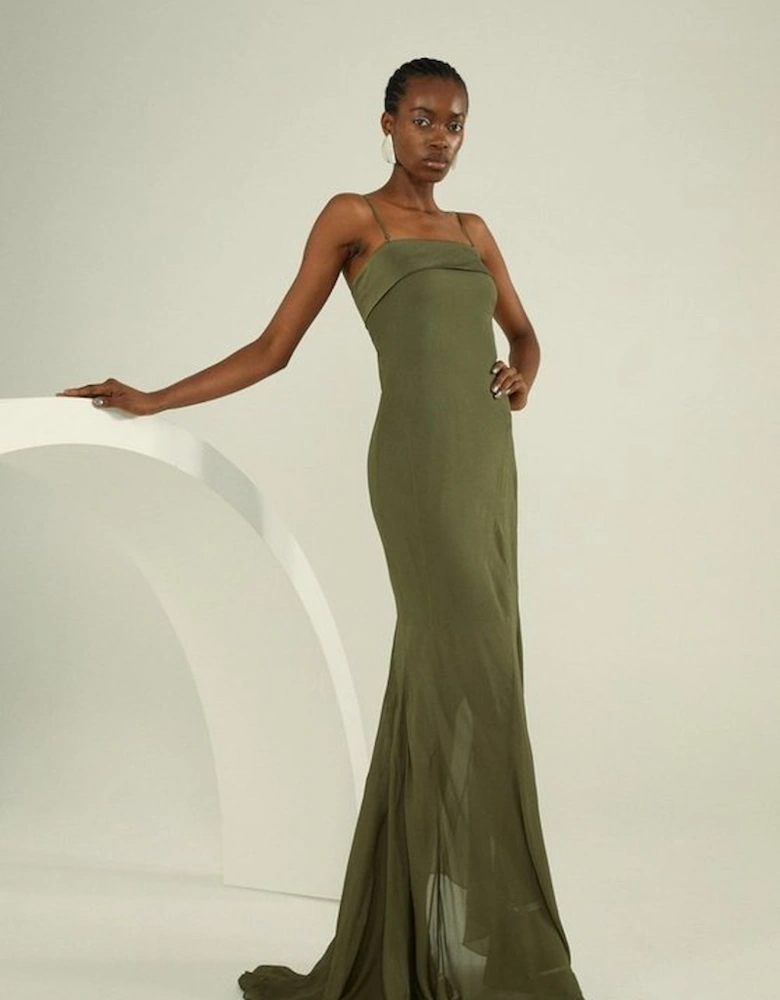 Premium Georgette Bandeau Maxi Dress