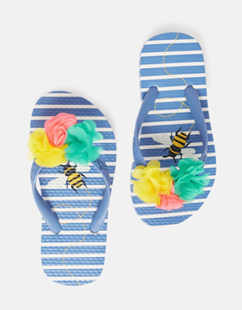 Junior Flip Flops Blue Bee