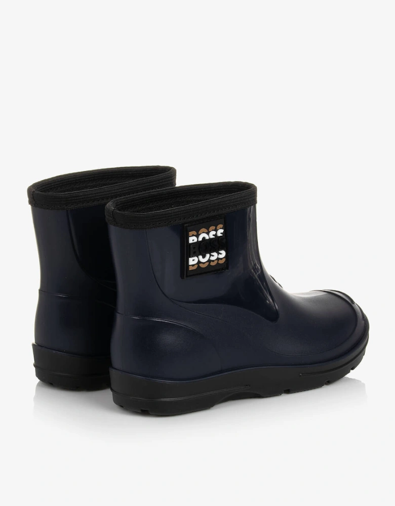 Navy Wellies