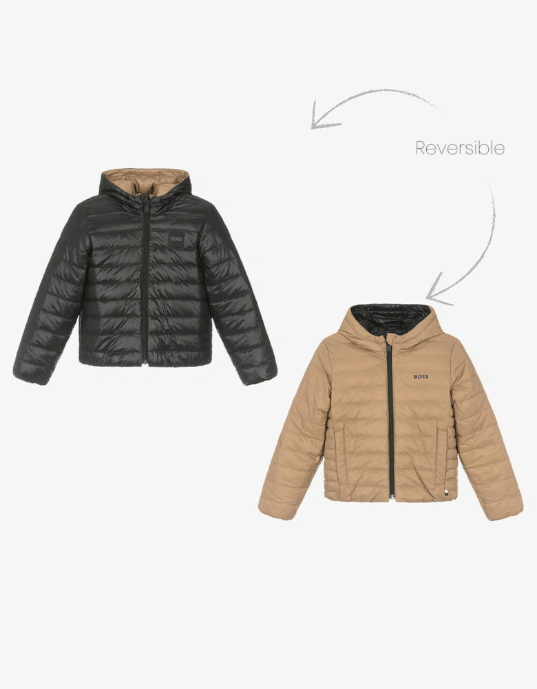 Reversible Puffer Jacket with Down