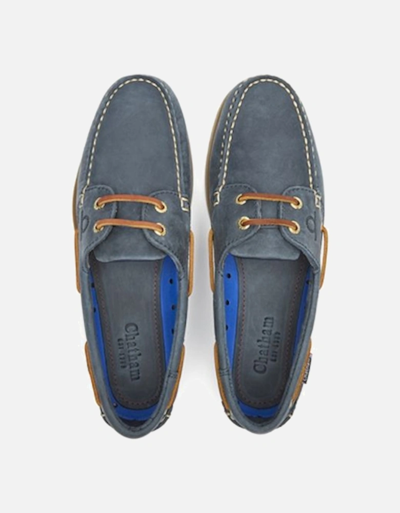 Men's Deck II G2 Premium Leather Boat Shoe Blue