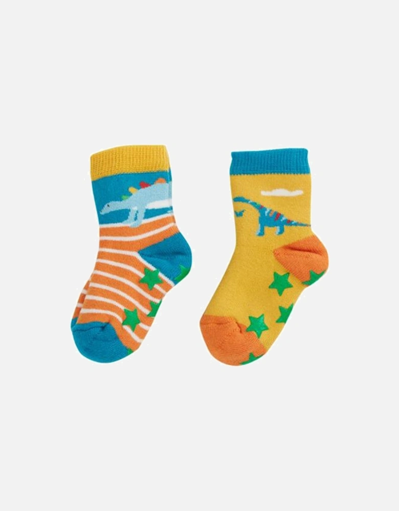 Grippy Socks 2 Pack Bumblebee Dinos