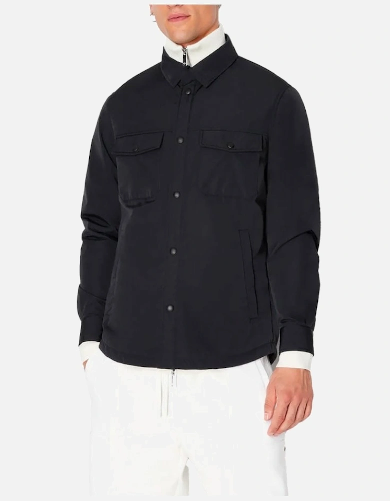 Man Woven Blouson Jacket Black