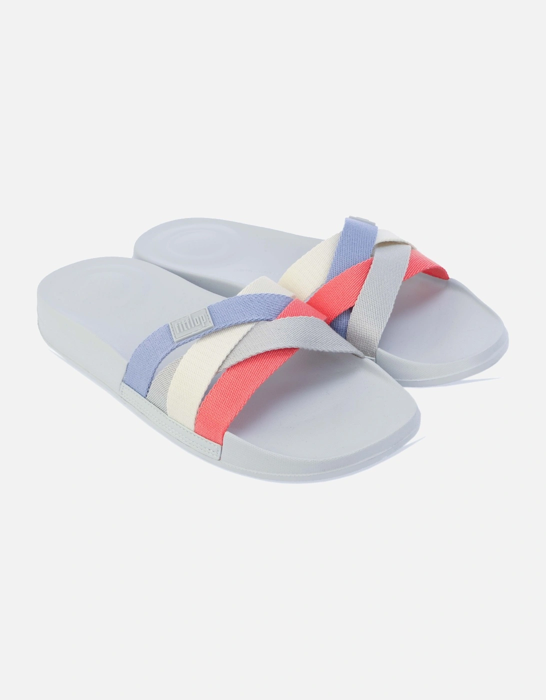 Womens iQushion Multi-Strap Slide Sandals