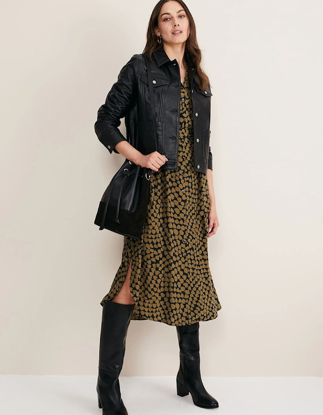 Kesia Heart Print Shirt Dress