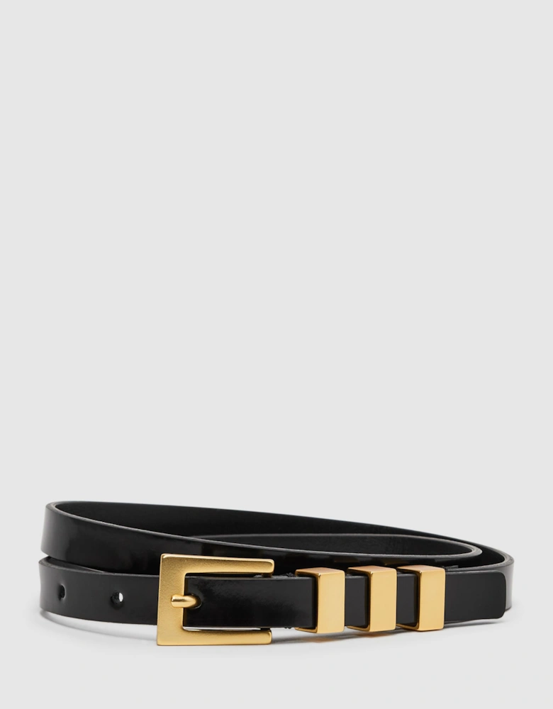 Leather Thin Buckle Belt