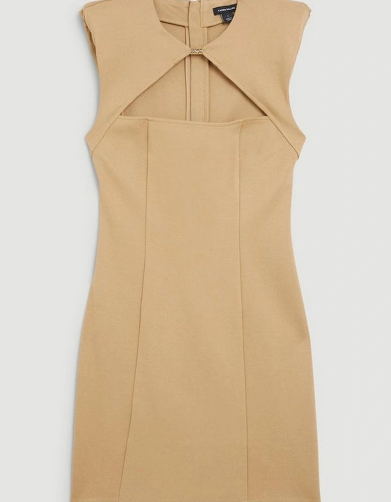 Ponte Cut Out Detail Mini Dress