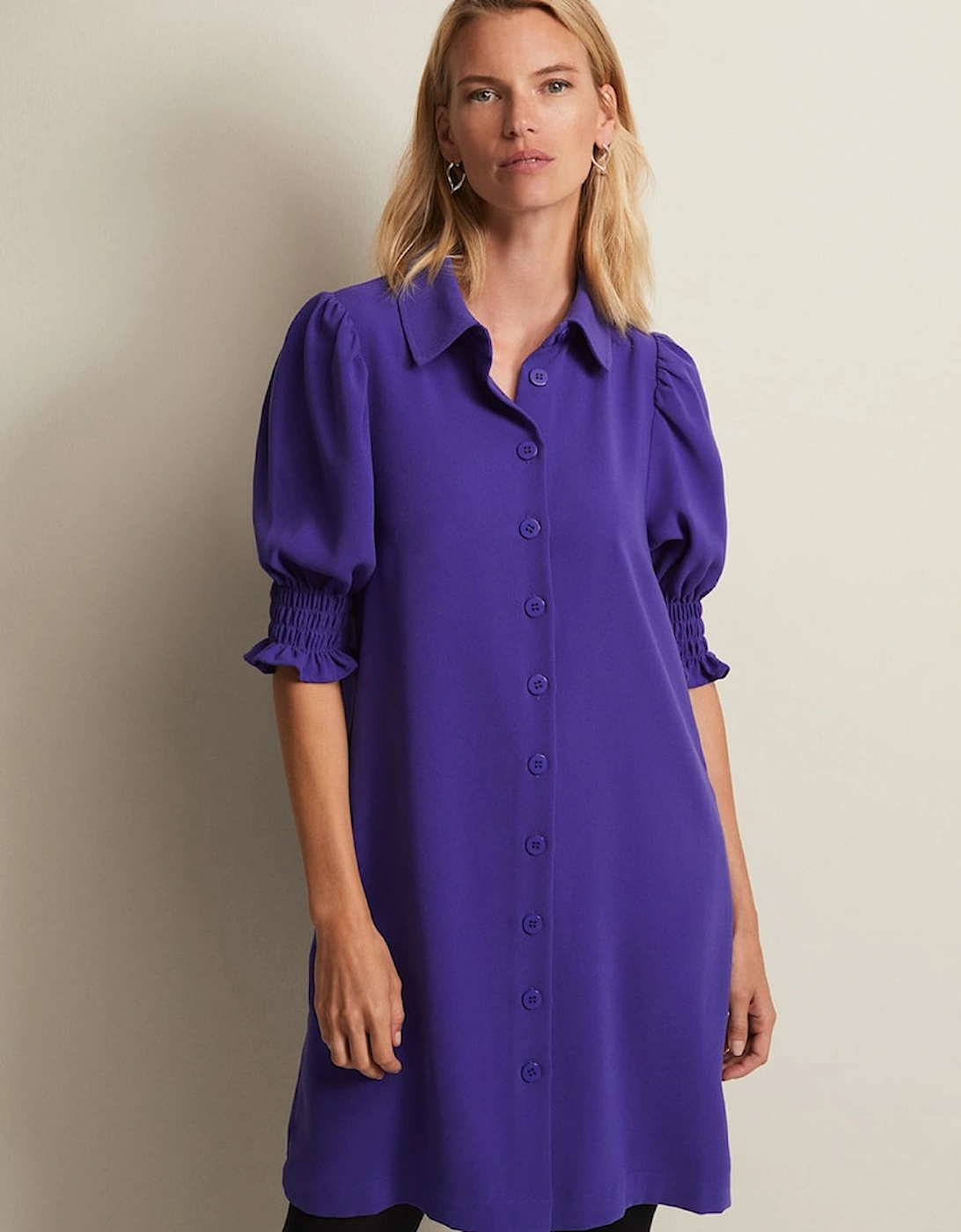 Candice Purple Button Mini Dress, 7 of 6