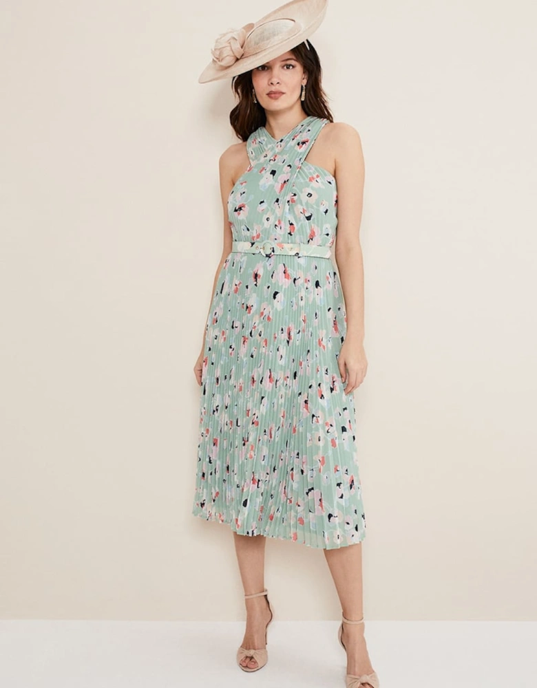 Portia Print Pleated Dress