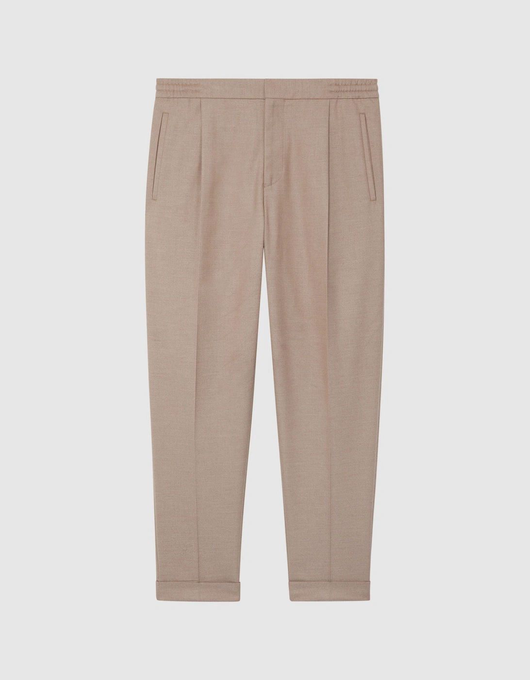 Relaxed Drawstring Trousers with Turn-Ups, 2 of 1