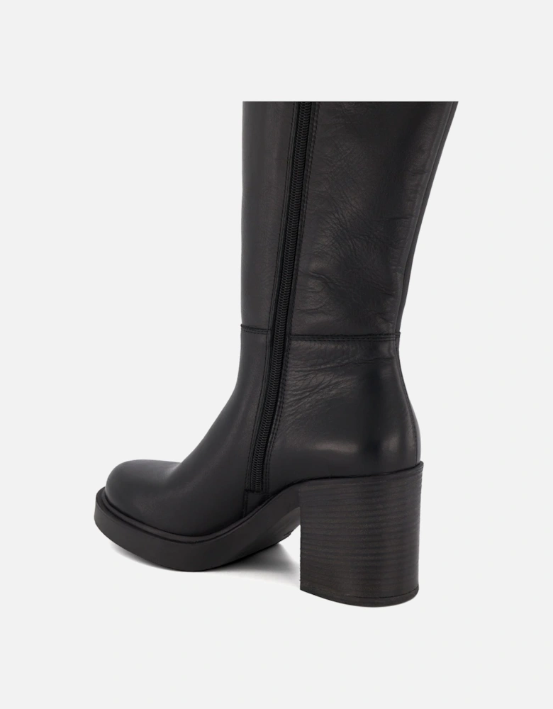 Ladies Tinaz - Block-Heel Casual Knee-High Boots