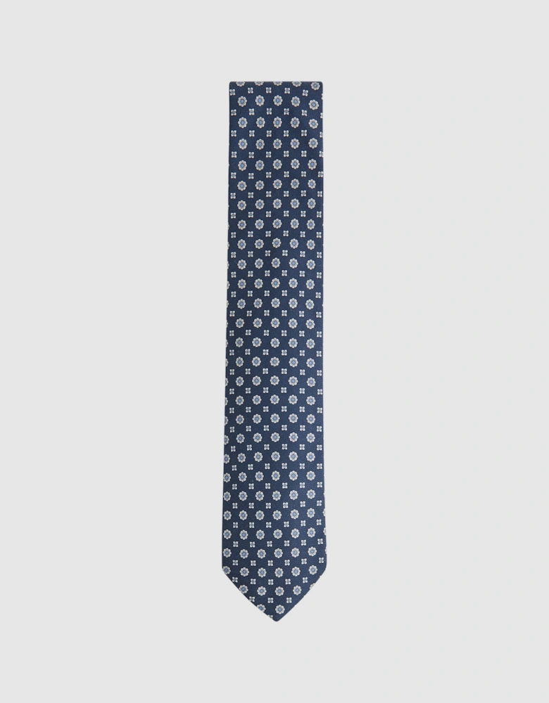 Silk Floral Medallion Tie