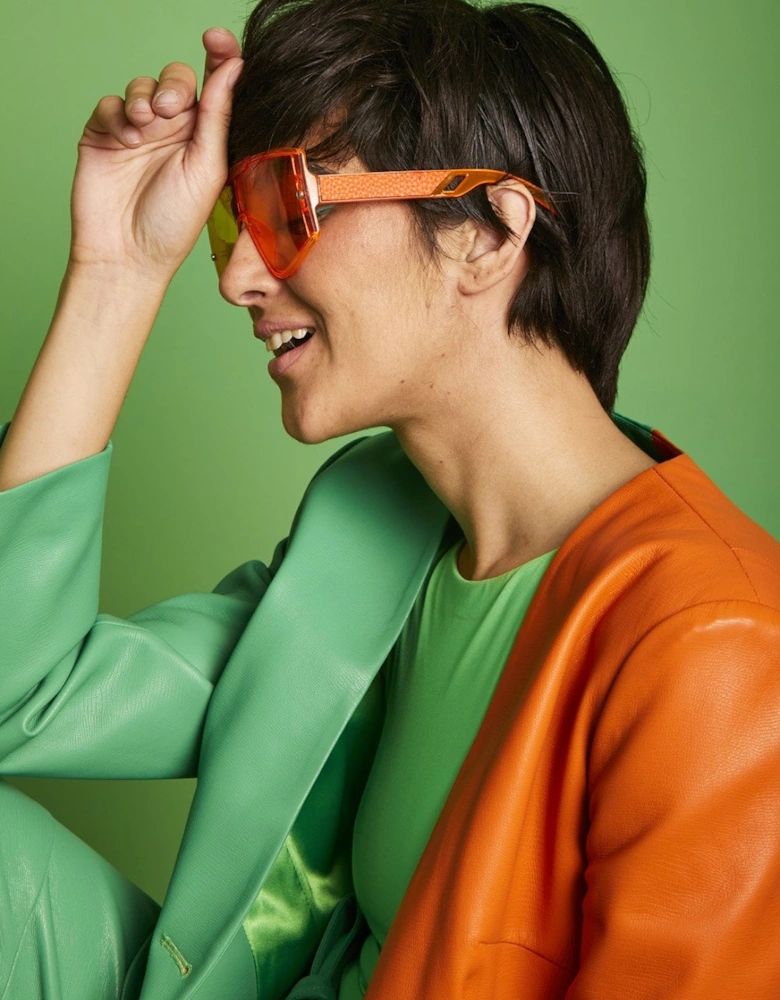 Orange Lens with Black Frame Sunglasses