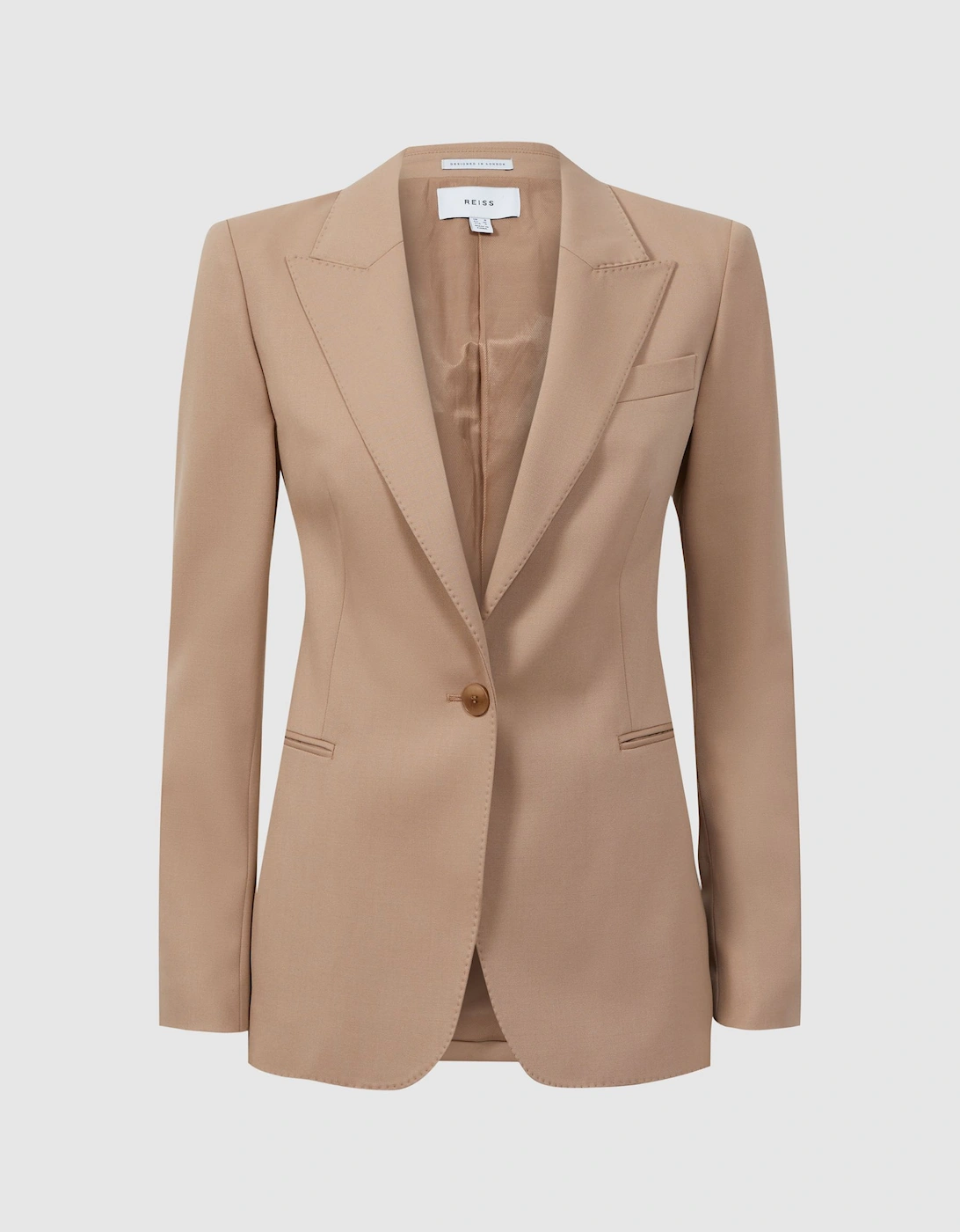 Tailored Wool Blend Single Breasted Suit Blazer, 2 of 1