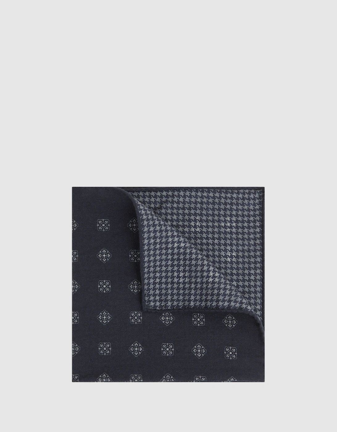 Reversible Wool Cotton Pocket Square, 2 of 1
