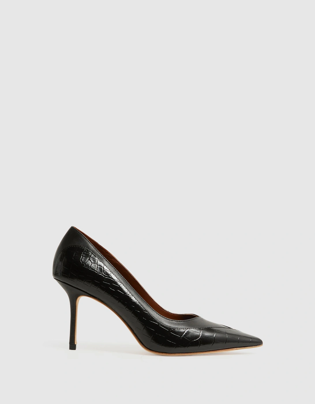 Leather Contrast Court Shoes, 2 of 1