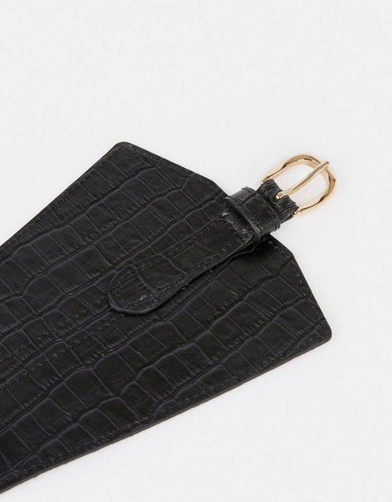 Leather Wide Waist Belt
