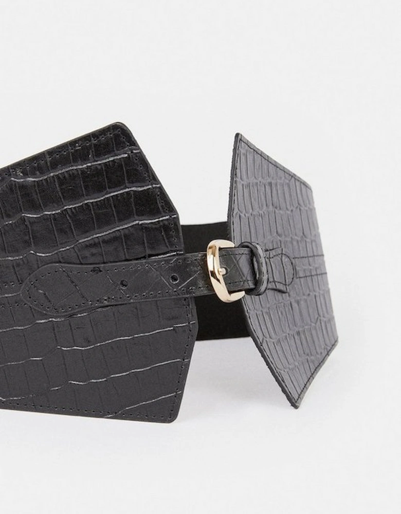 Leather Wide Waist Belt