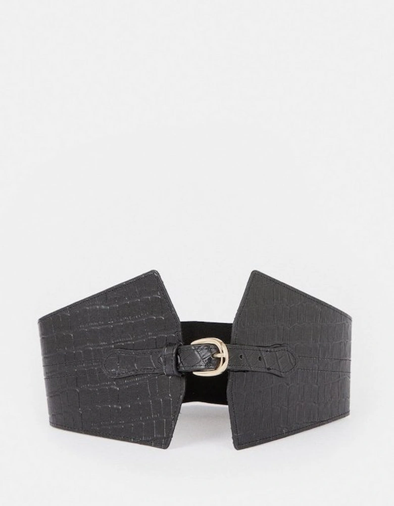 Leather Wide Waist Belt