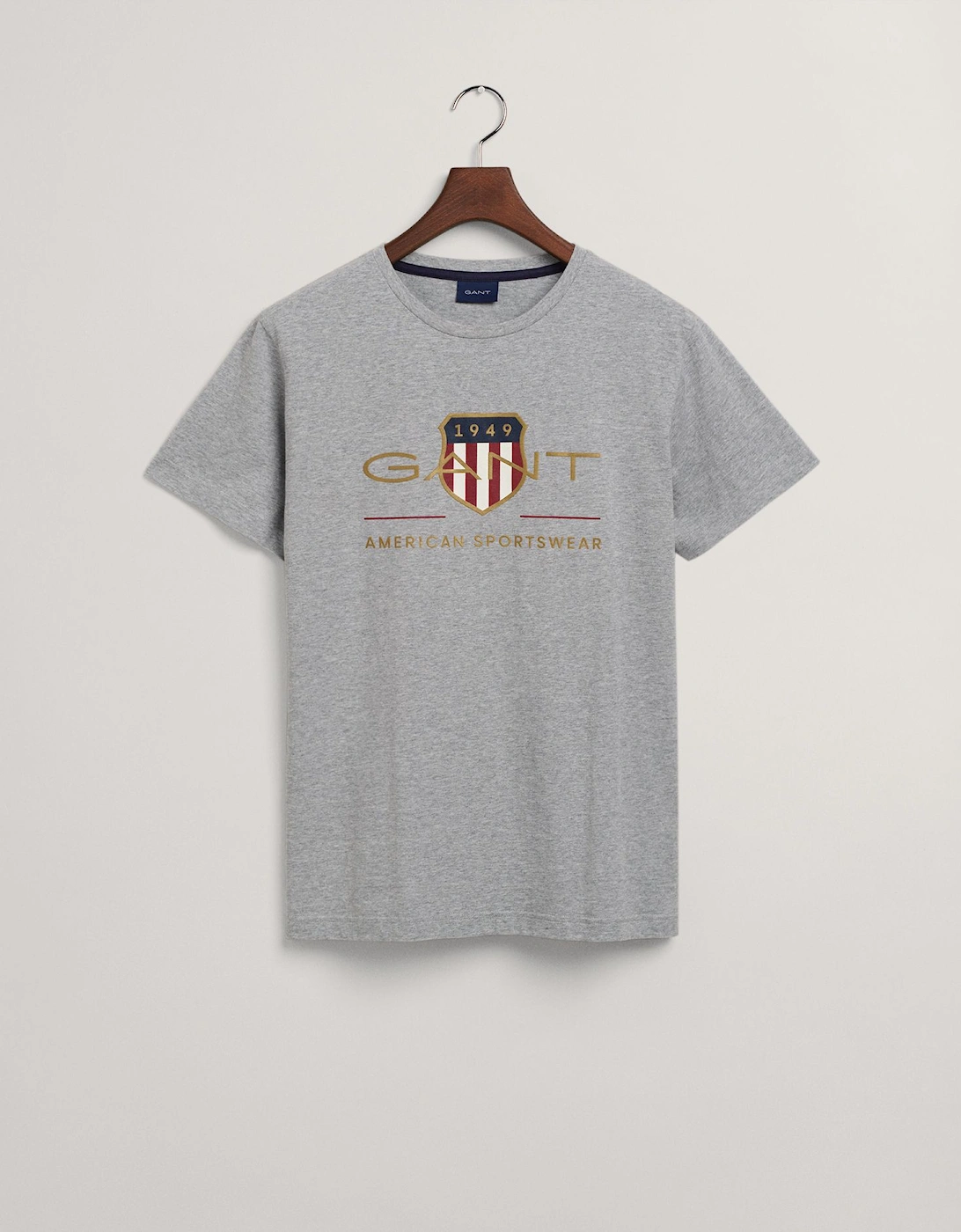 GANT Men's Mens Archive Shield T-Shirt - Grey - Size: 38