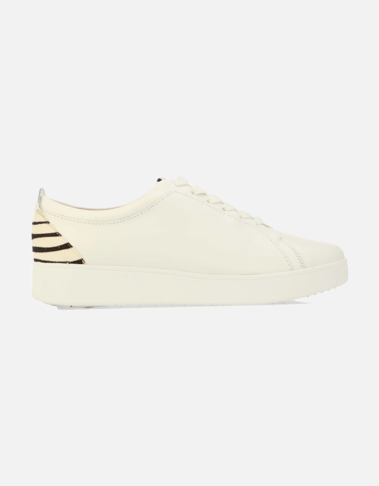 Womens Rally Zebra-Back Leather Trainers
