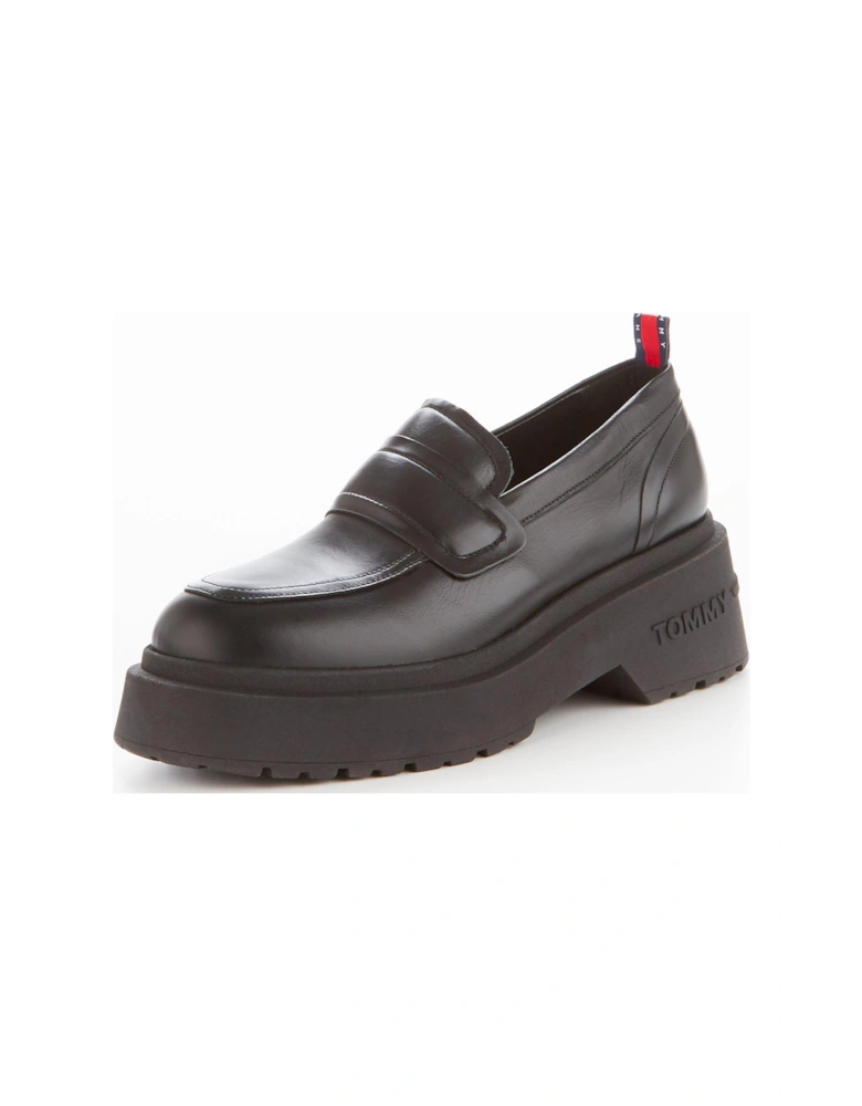 Leather Chunky Loafer - Black