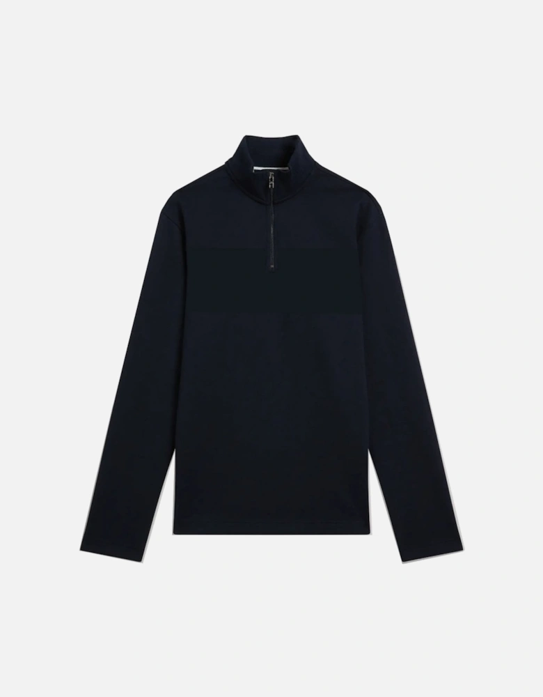 Men's Textured Panel Half Zip Gazine Sweat.