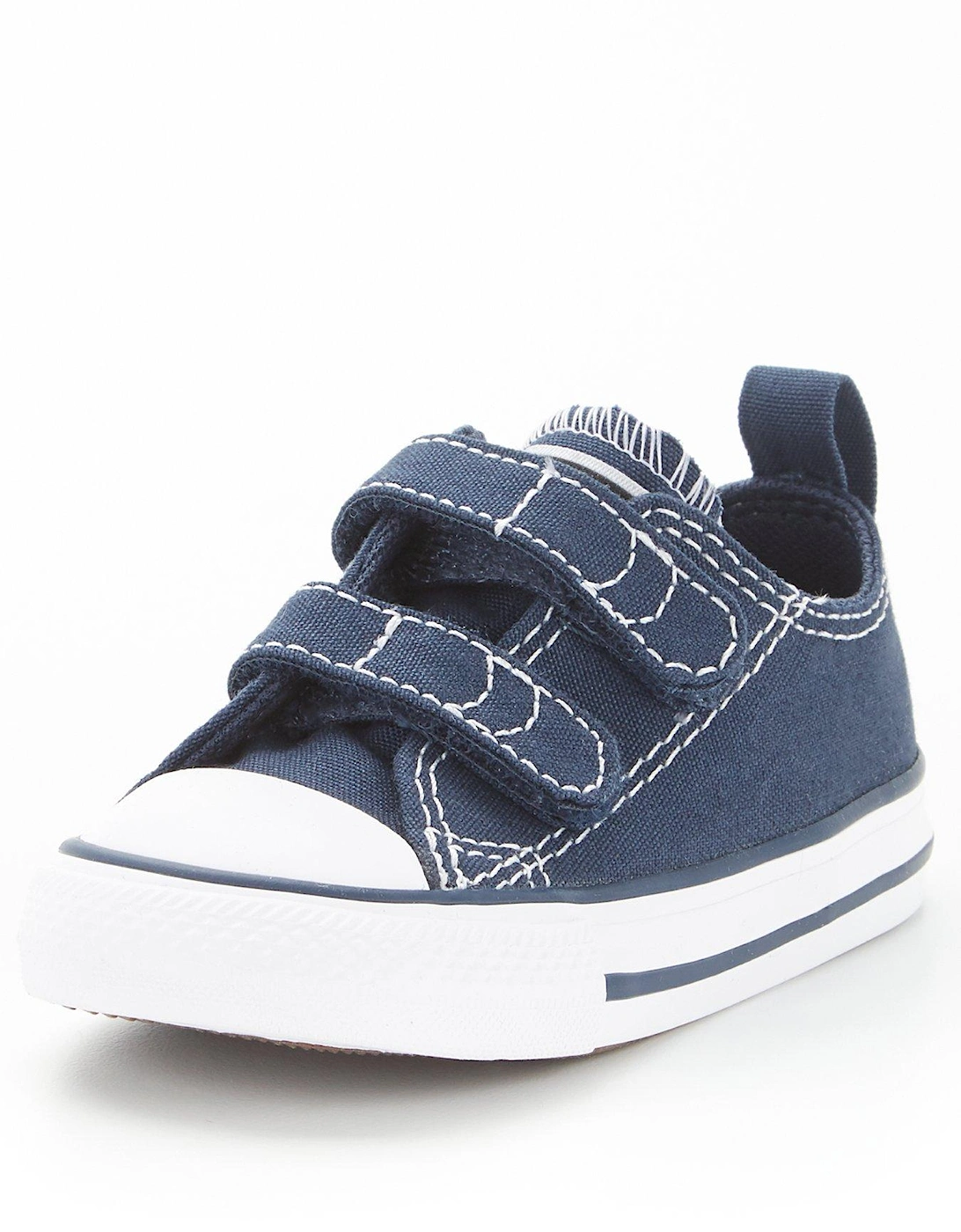 Infant Boys Easy-On Velcro Ox Trainers - Navy/White, 7 of 6