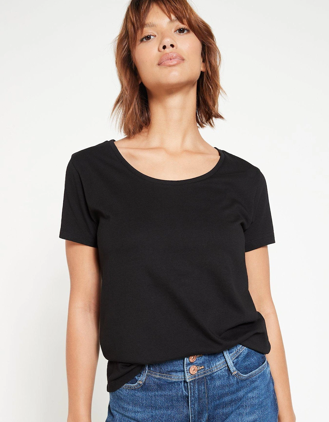 The Essential Scoop Neck T-Shirt - Black, 2 of 1