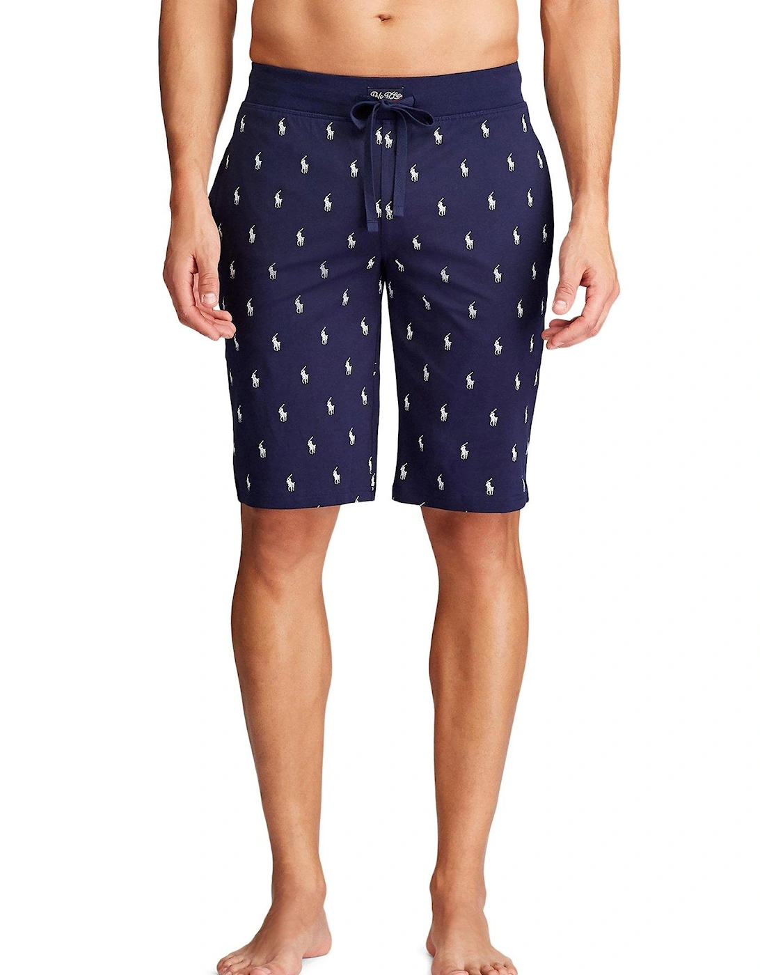 All Over Pony Print Logo Lounge Shorts - Cruise Nave, 2 of 1