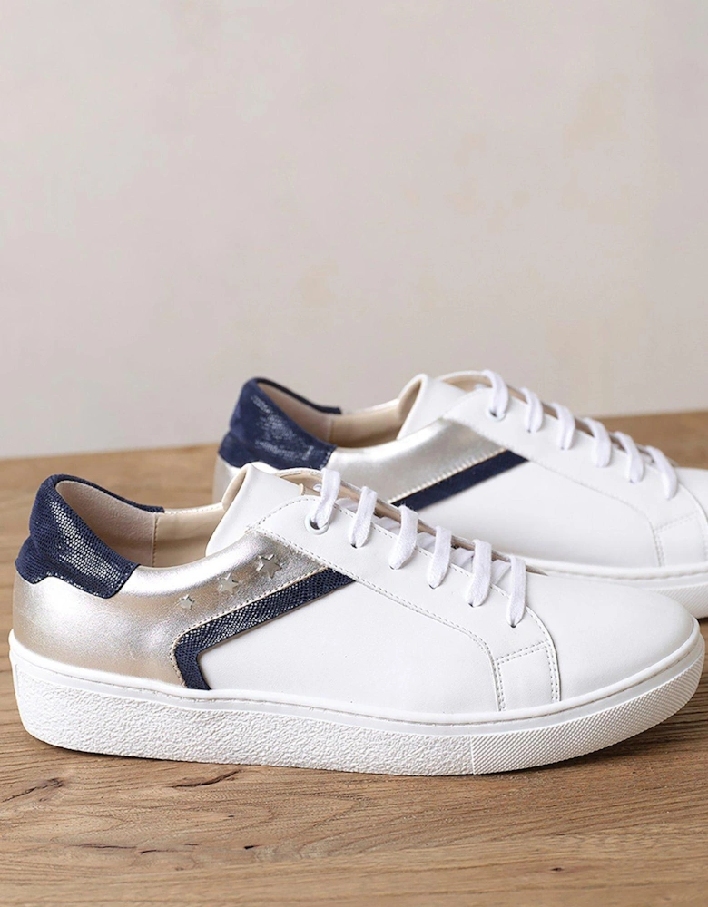 Allie White Blocked Trainers