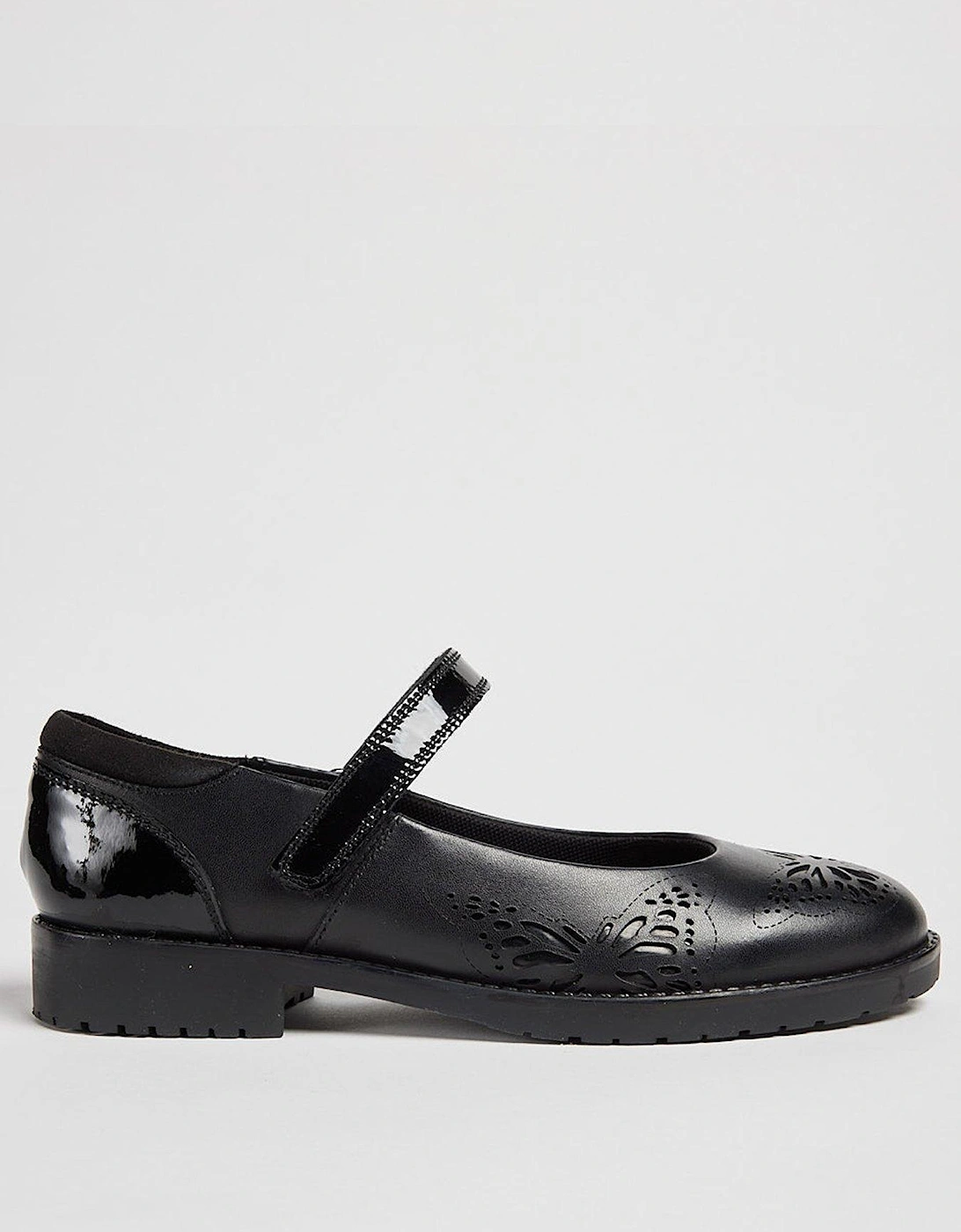 Jammy Butterfly School Shoe - Black, 6 of 5