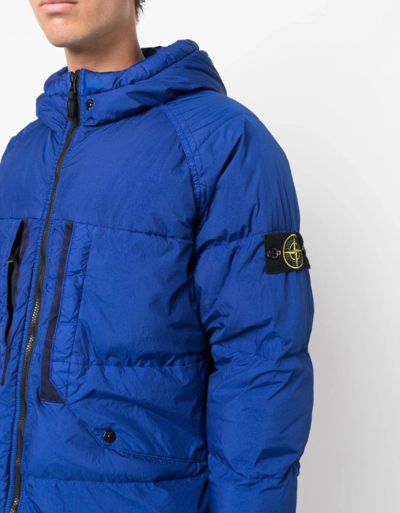 40723 Crinkle Reps Down Jacket Blue