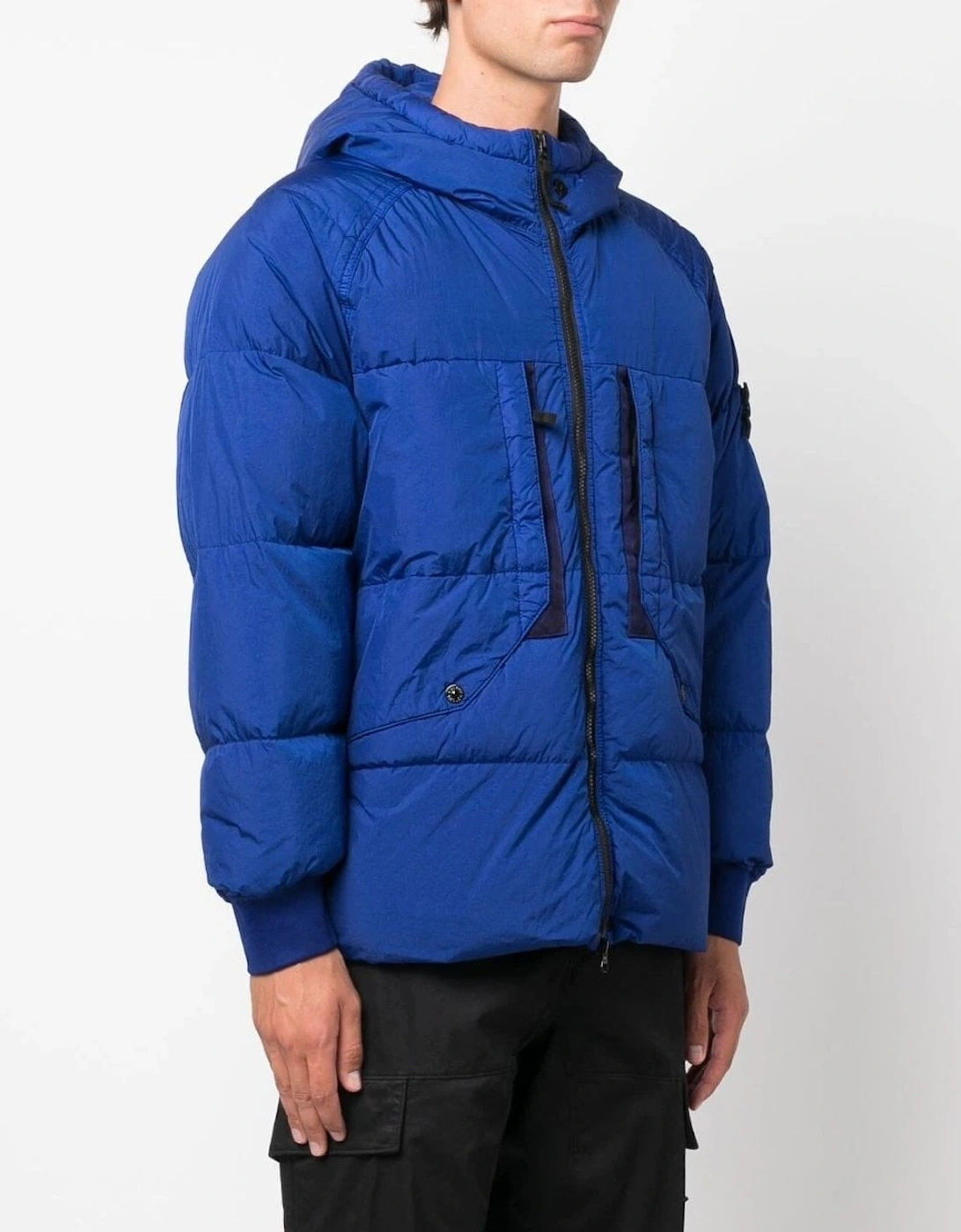 40723 Crinkle Reps Down Jacket Blue