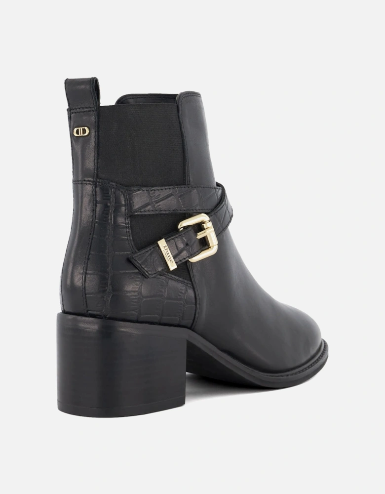 Ladies Pout - Elasticated Block-Heeled Ankle Boots