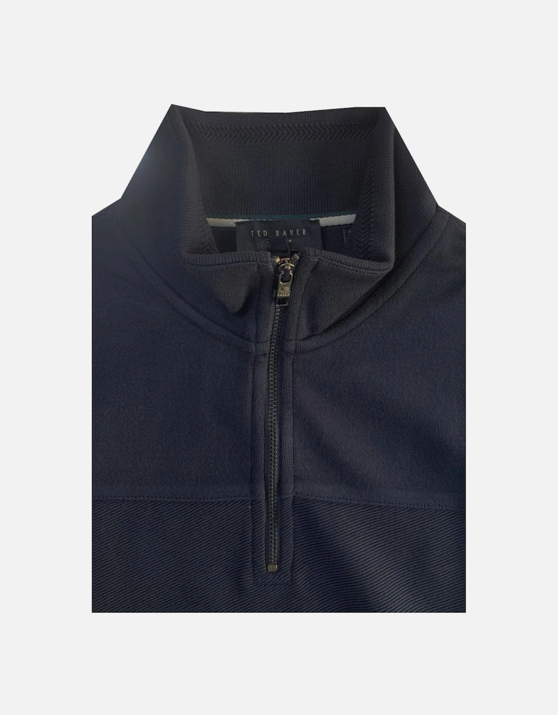 Men's Textured Panel Half Zip Gazine Sweat.