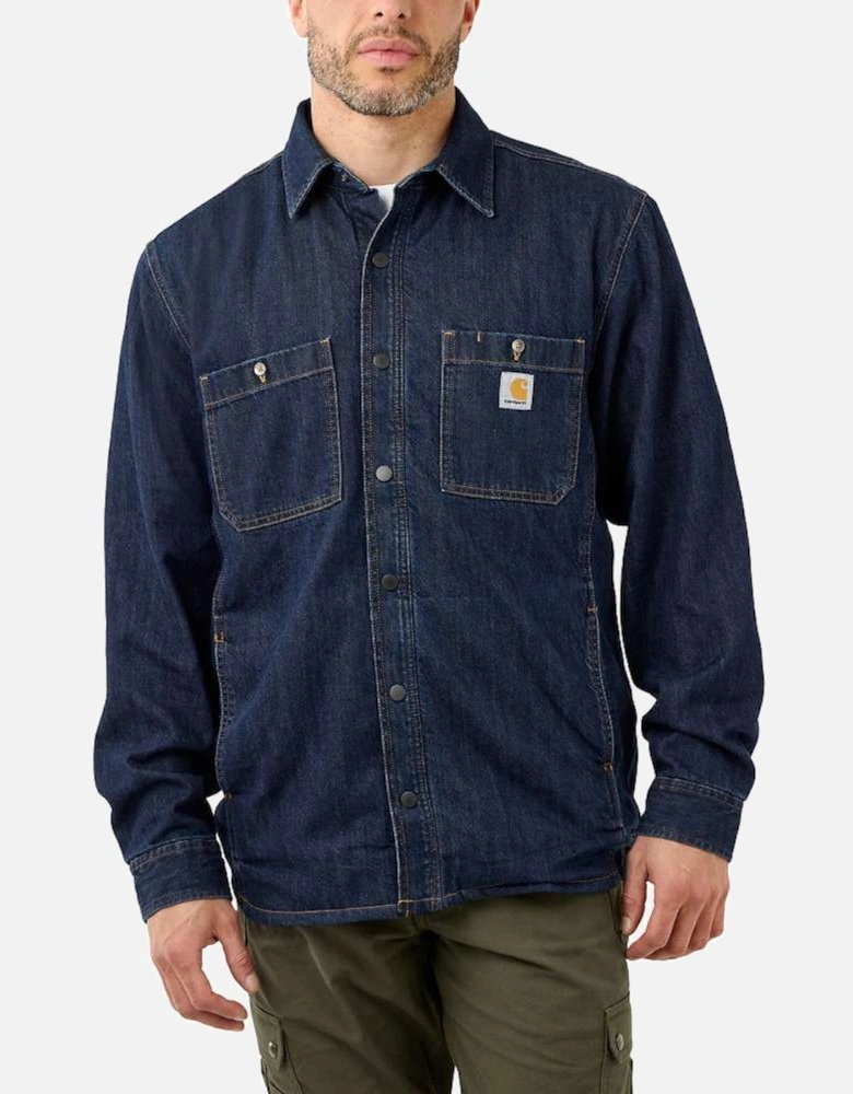 Carhartt Mens Denim Fleece Lined Snap Front Shirt