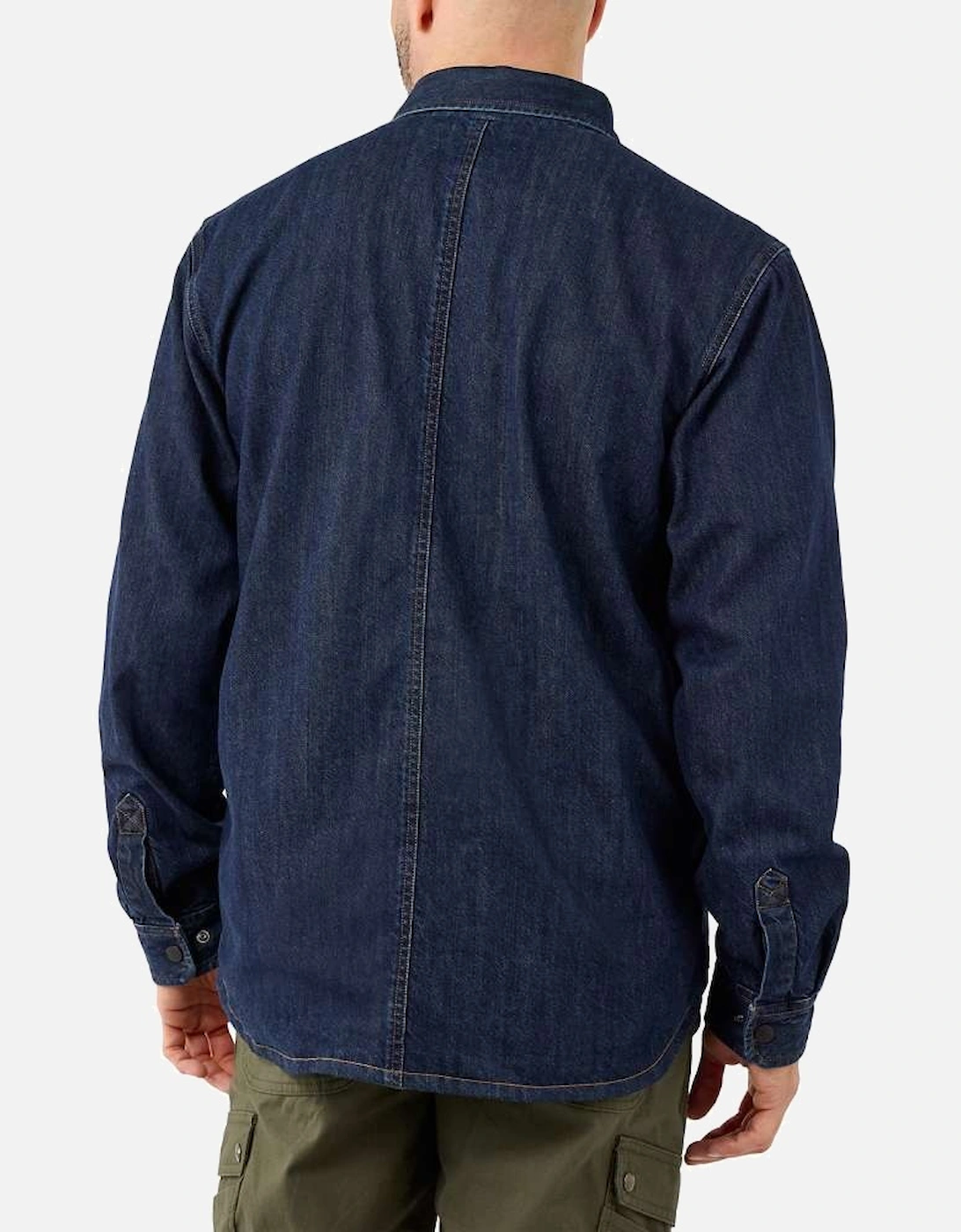 Carhartt Mens Denim Fleece Lined Snap Front Shirt