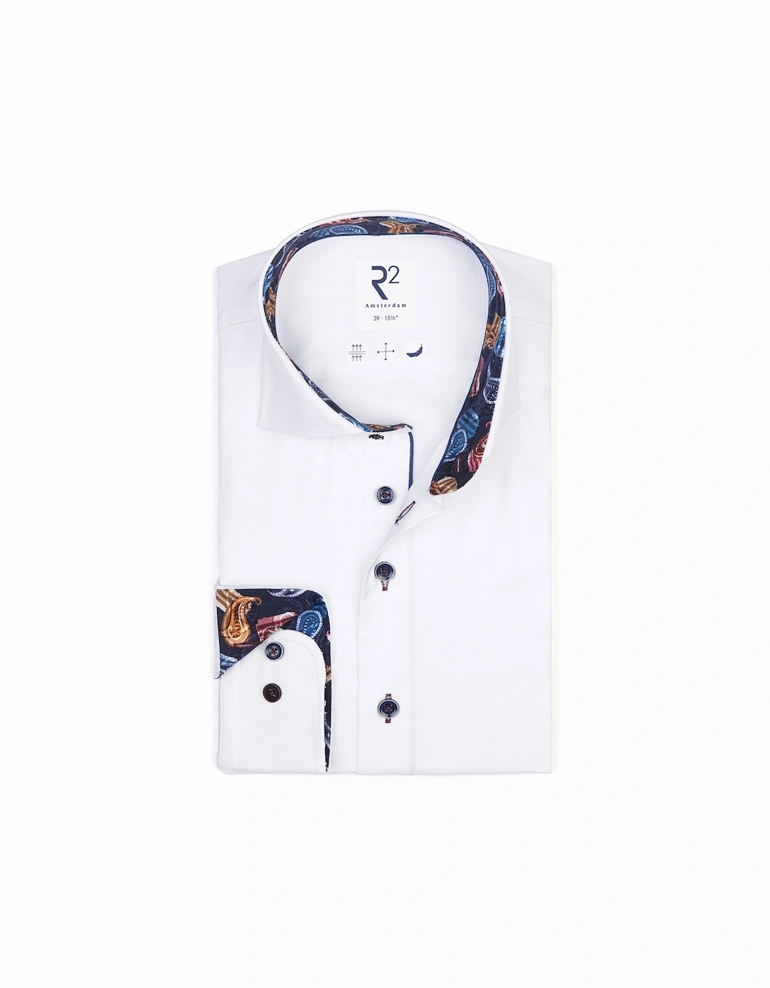 White Shirt With Paisley Trim White, 5 of 4