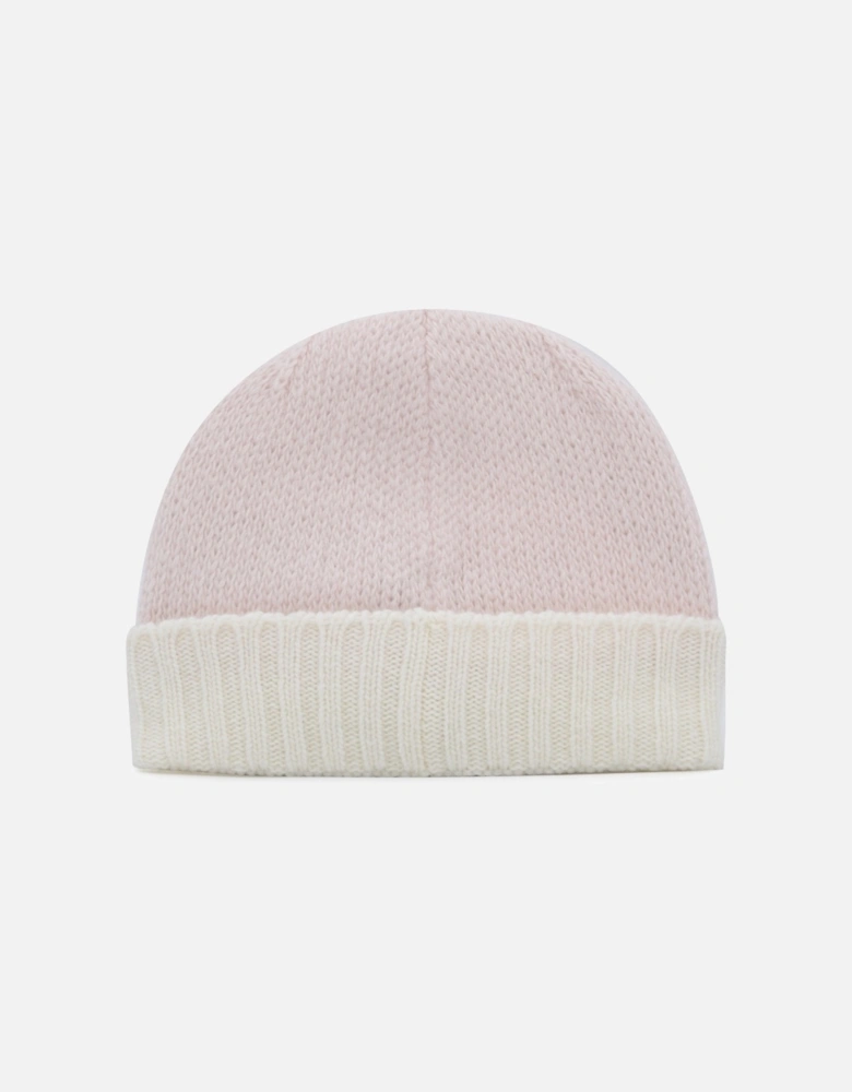 Kids Wool Fold Beanie Pink