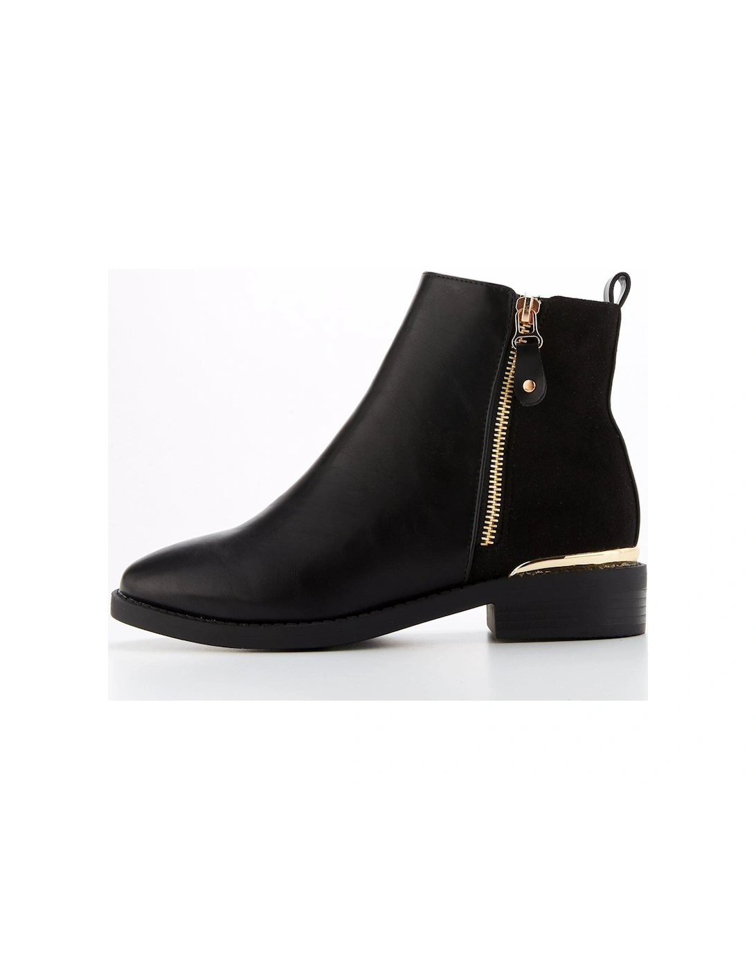 Extra Wide Fit Zip Ankle Boot - Black, 3 of 2