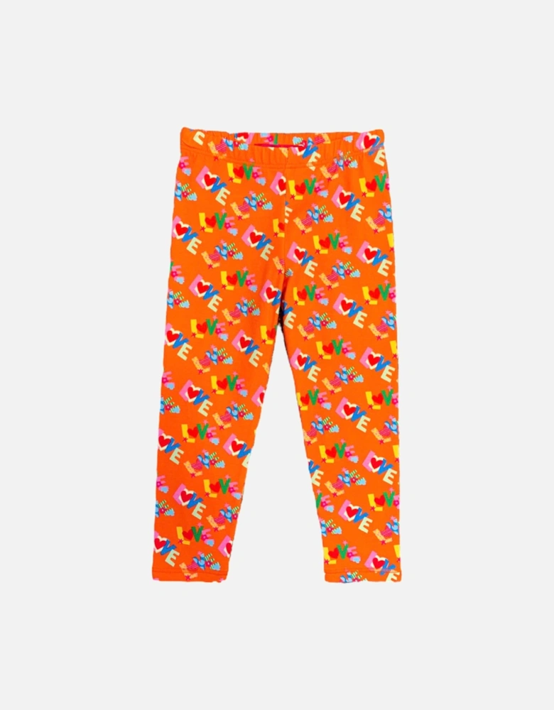 Orange Multicoloured Leggings