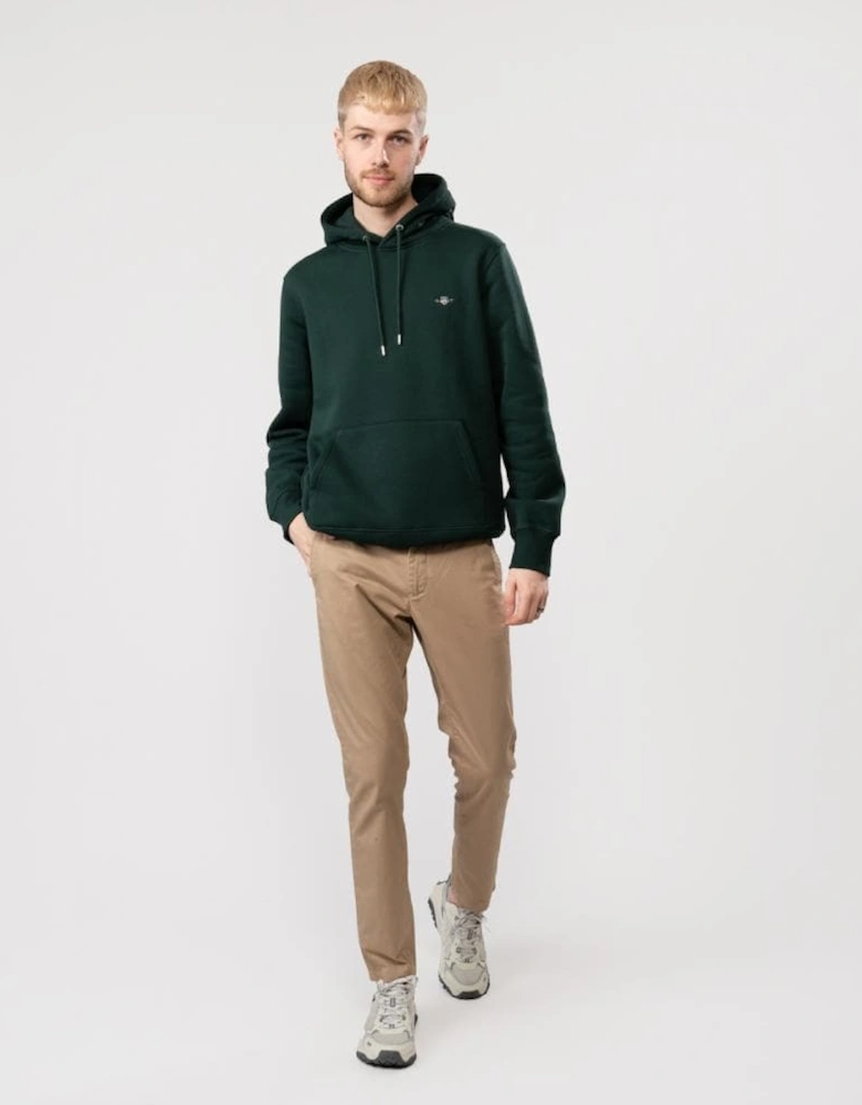 Mens Regular Fit Shield Logo Pullover Hoodie