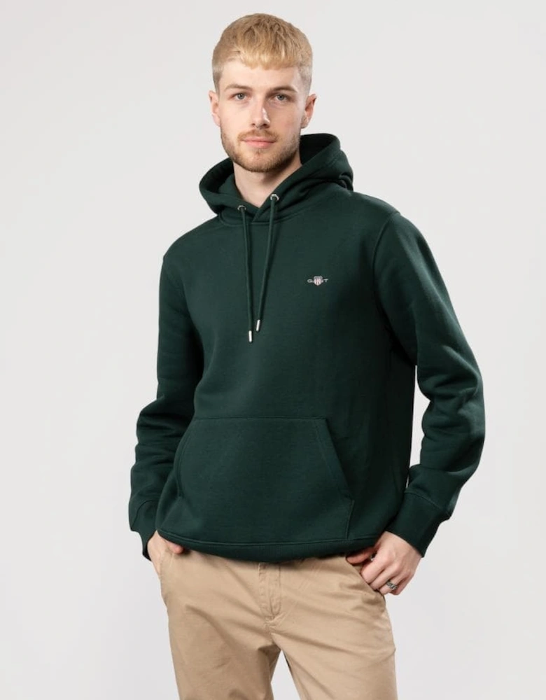 Mens Regular Fit Shield Logo Pullover Hoodie