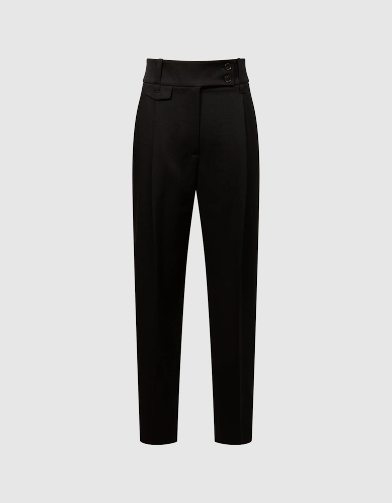 High Rise Cropped Tapered Trousers